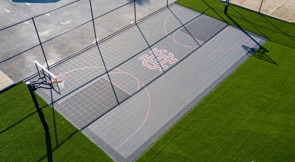 Christian Heritage School Basketball Court in Grey