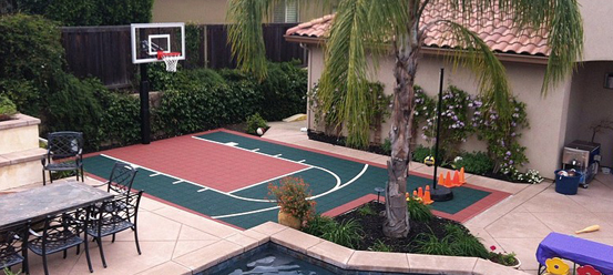 Custom Shaped Basketball Court