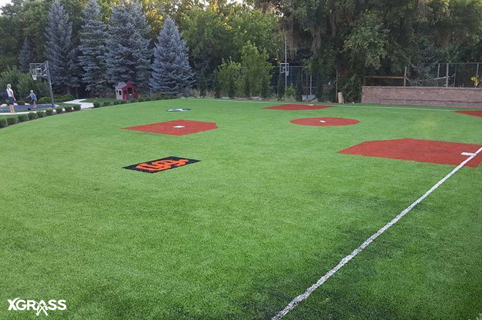 Large backyard baseball field