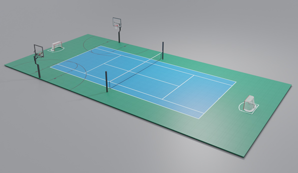 VersaCourt  Easy-to-Install DIY Multi-Sport Full Court Kits