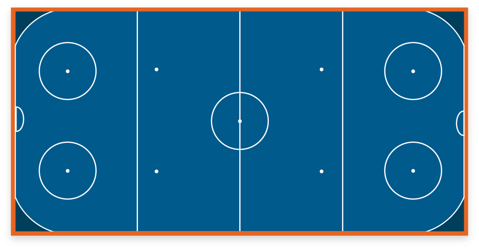 VersaCourt game court with hockey game lines