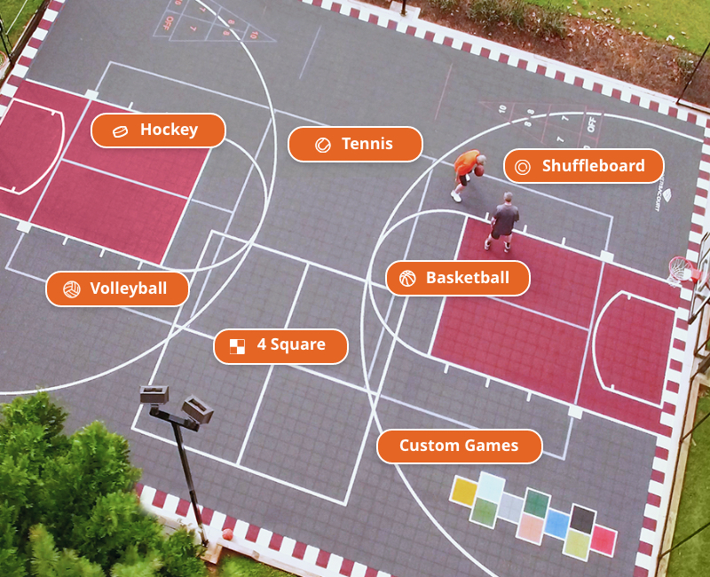 VersaCourt  Home Outdoor Multi-Sport Game Courts