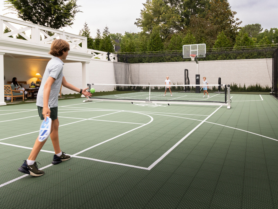 Pickleball Court with Basketball