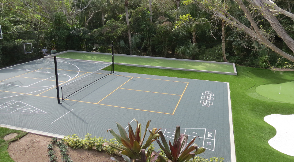 Multi-Sport Game Court, Bocce court, and putting green