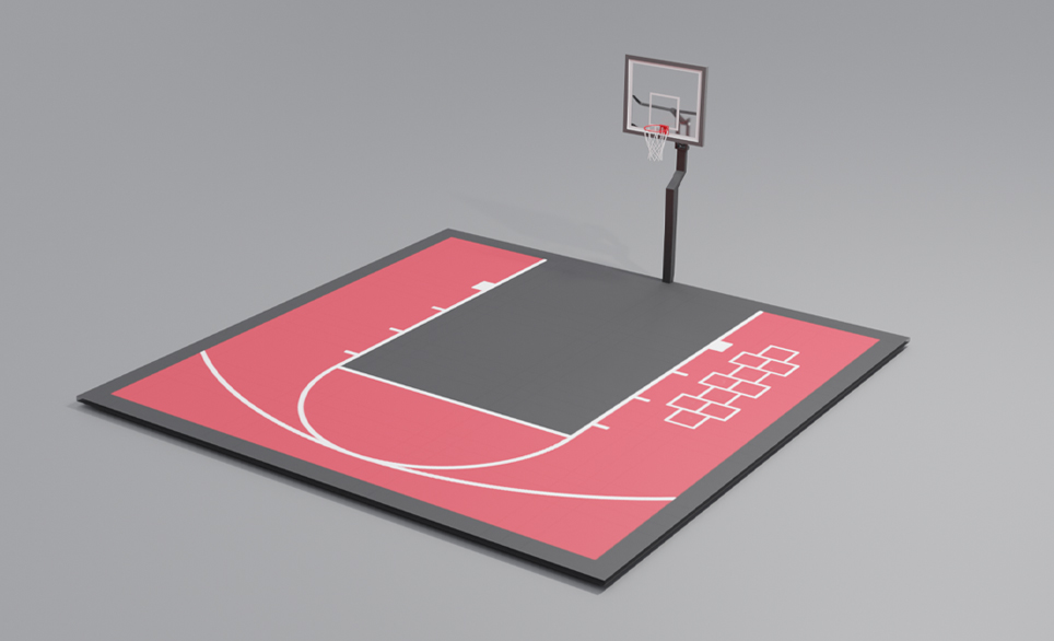pre-made basketball court