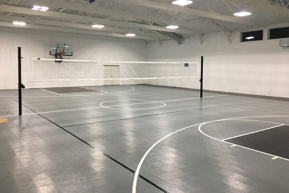 indoor school basketball court