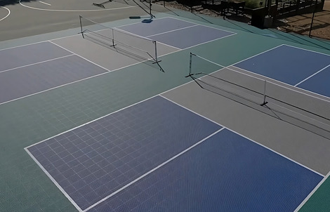 two pickleball courts