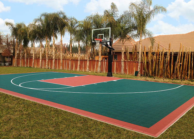 outdoor basketball court home